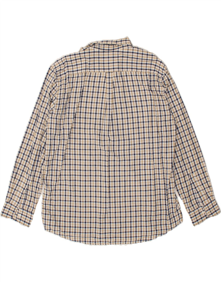 DOCKERS Mens Shirt XL Beige Check Cotton Vintage Dockers and Second-Hand Dockers from Messina Hembry 