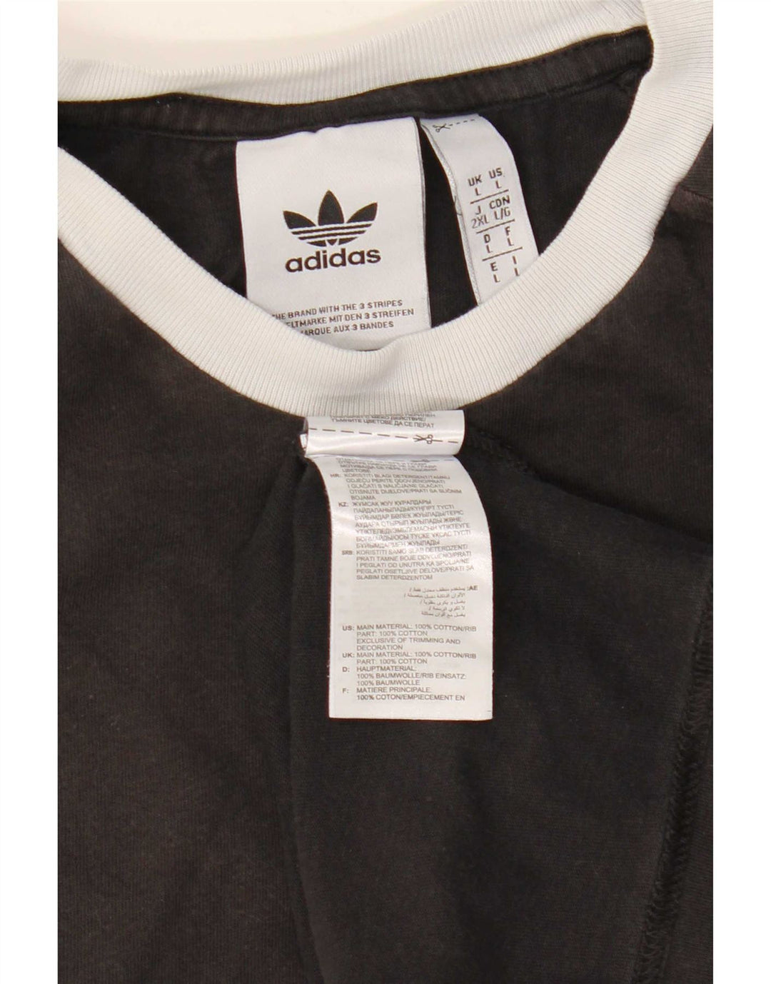 Adidas Męski T-shirt Top Duży Czarny Bawełniany