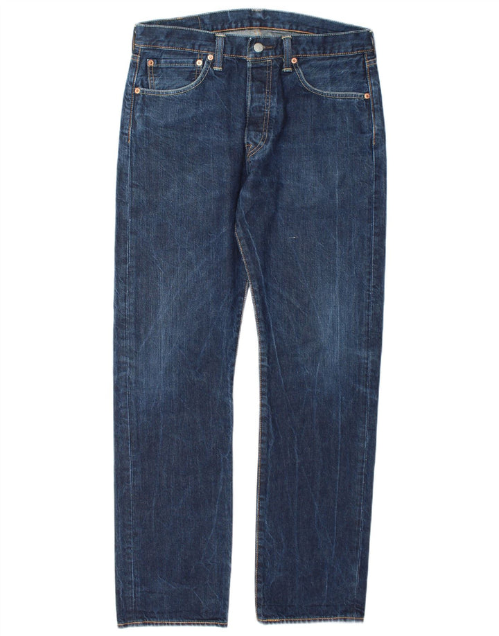 Męskie jeansy Levi's 501 Straight W32 L32 Niebieskie bawełniane
