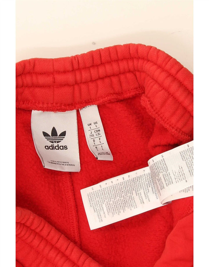 Męskie spodenki sportowe Adidas, duże, czerwone, bawełniane