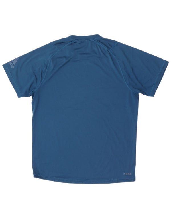 Adidas Męska koszulka Climalite Graphic Top, duża, niebieska