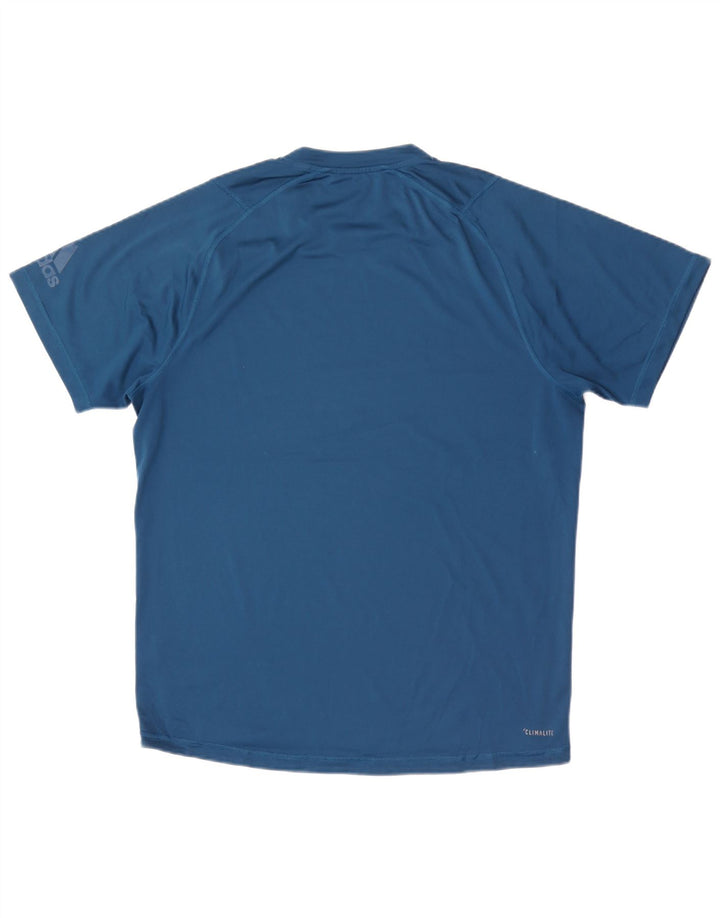 Adidas Męska koszulka Climalite Graphic Top, duża, niebieska