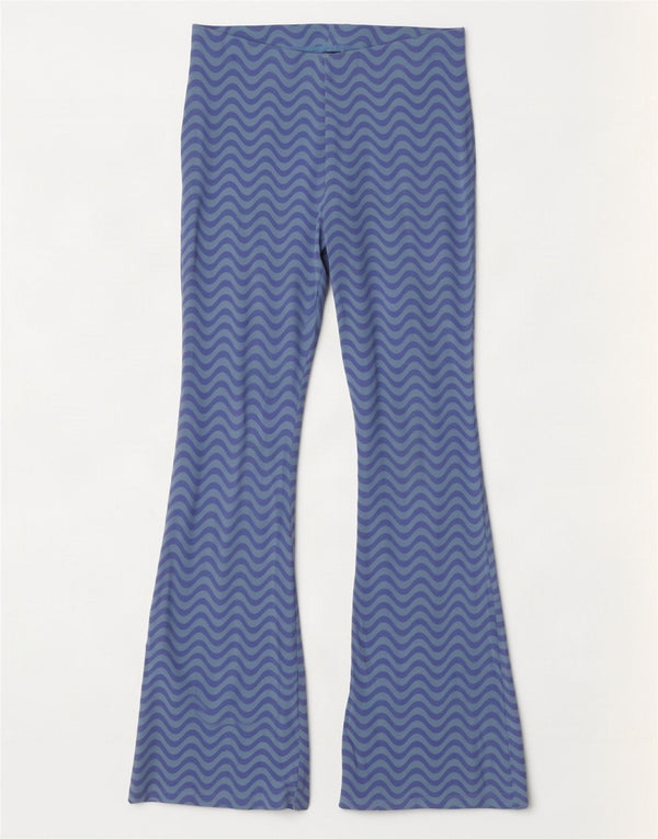 Legginsy dziewczęce Marks & Spencer Flare 13-14 lat, niebieskie, bawełniane, w jodełkę