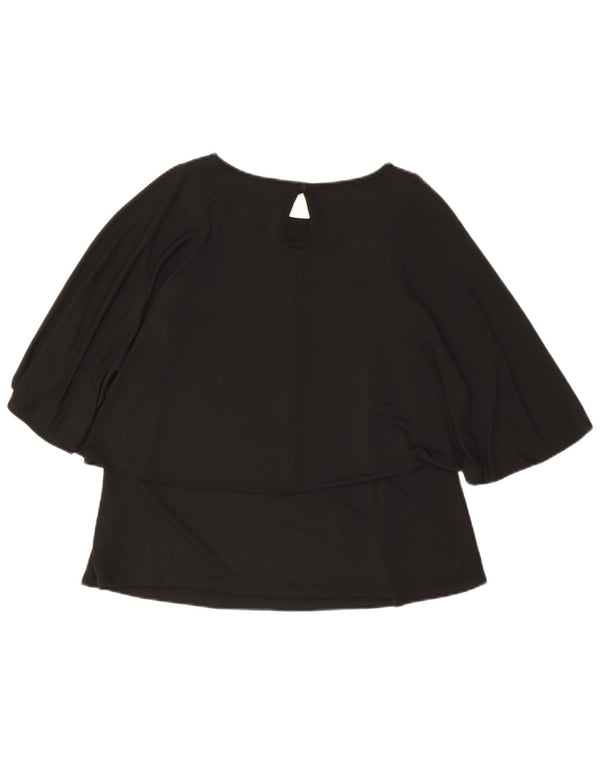 Topshop Damska bluzka Batwing Top UK 10, mała, czarna, poliester