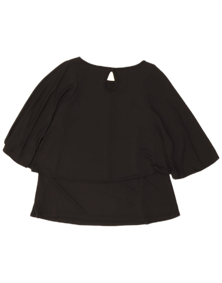 Topshop Damska bluzka Batwing Top UK 10, mała, czarna, poliester