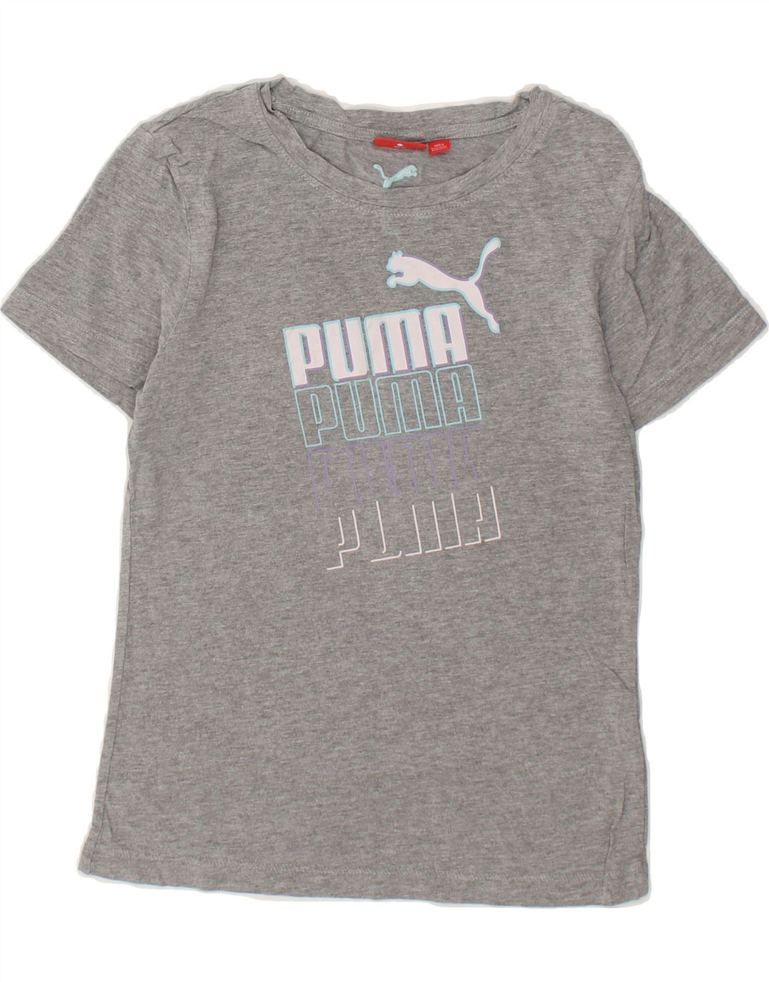 PUMA Womens Graphic T-Shirt Top UK 10 Small  Grey Vintage Puma and Second-Hand Puma from Messina Hembry 