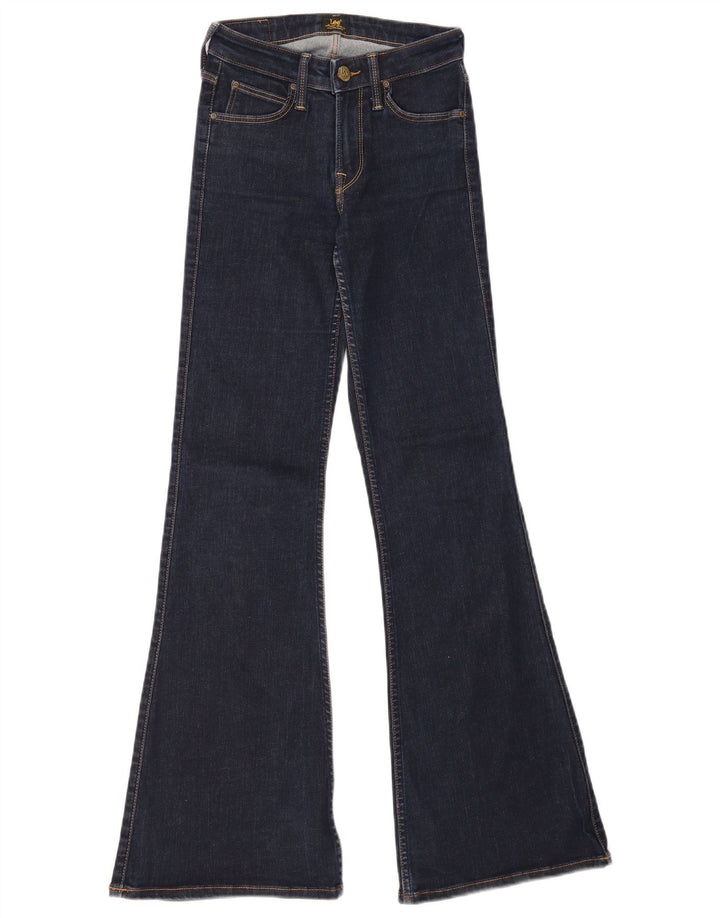 Damskie jeansy LEE Chaffee Flared W24 L31 Granatowa bawełna