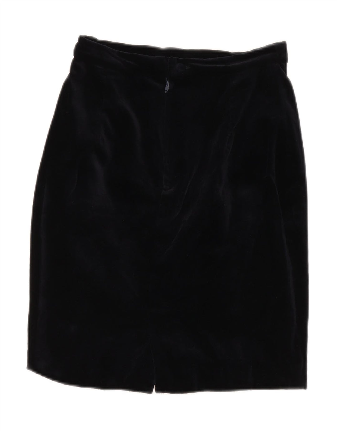 VINTAGE Damska aksamitna spódnica ołówkowa z wysokim stanem IT 42 Medium W26 Granatowa