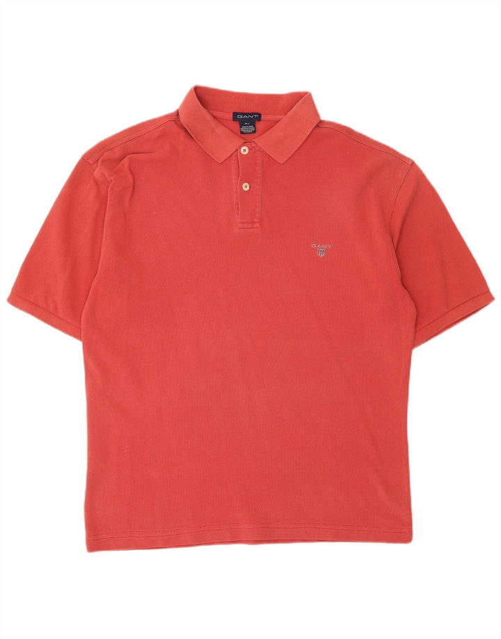 Męska koszulka polo GANT XL, czerwona, bawełniana