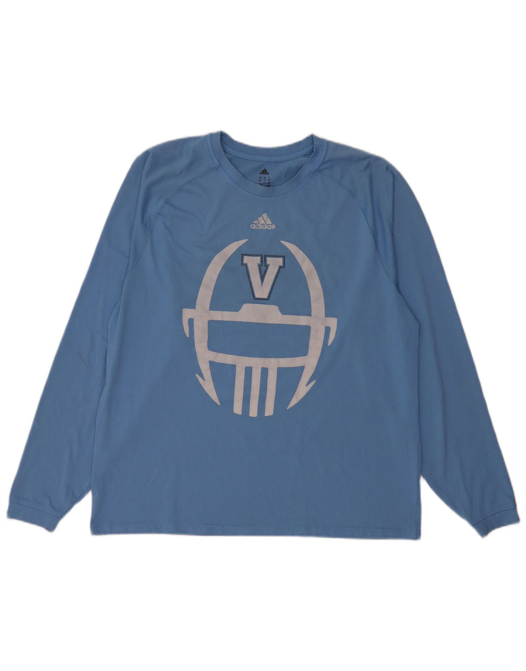 Adidas Męskie Villanova Graphic Top z długim rękawem, duży niebieski poliester