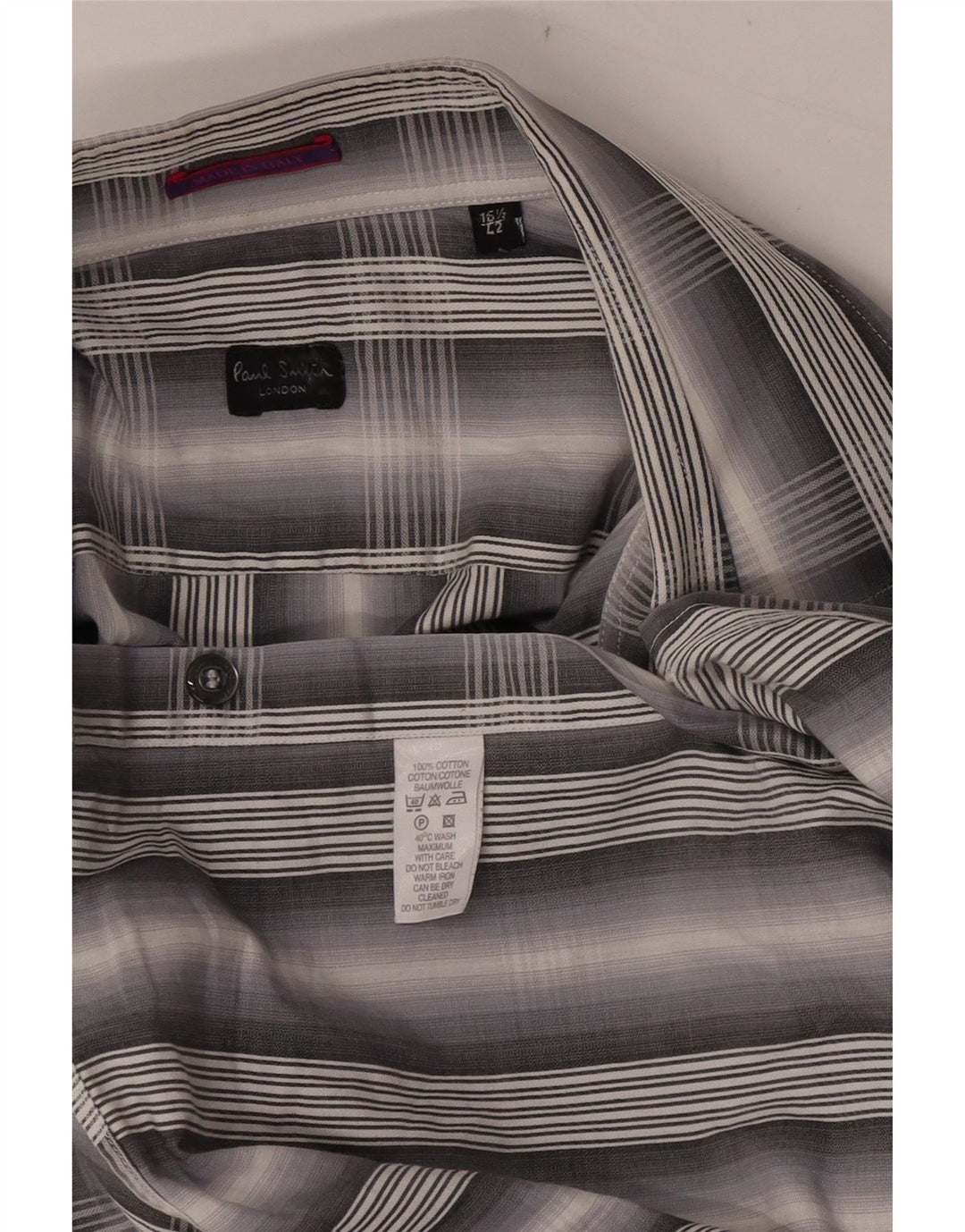 Koszula męska Paul Smith rozmiar 42 16 1/2 duża, szara bawełniana krata