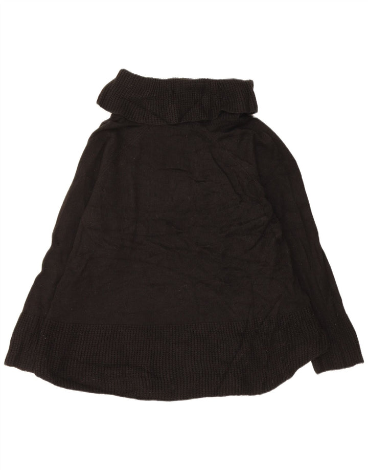 CALVIN KLEIN Damski sweter z golfem UK 18 XL, czarny akryl