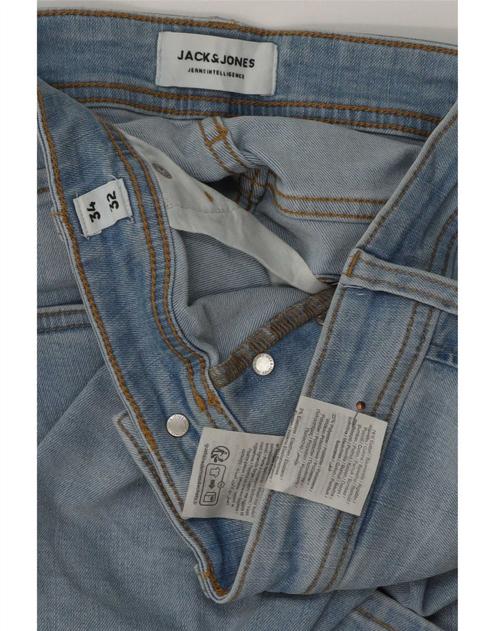 Męskie jeansy typu slim Jack & Jones W34 L32 Niebieskie bawełniane