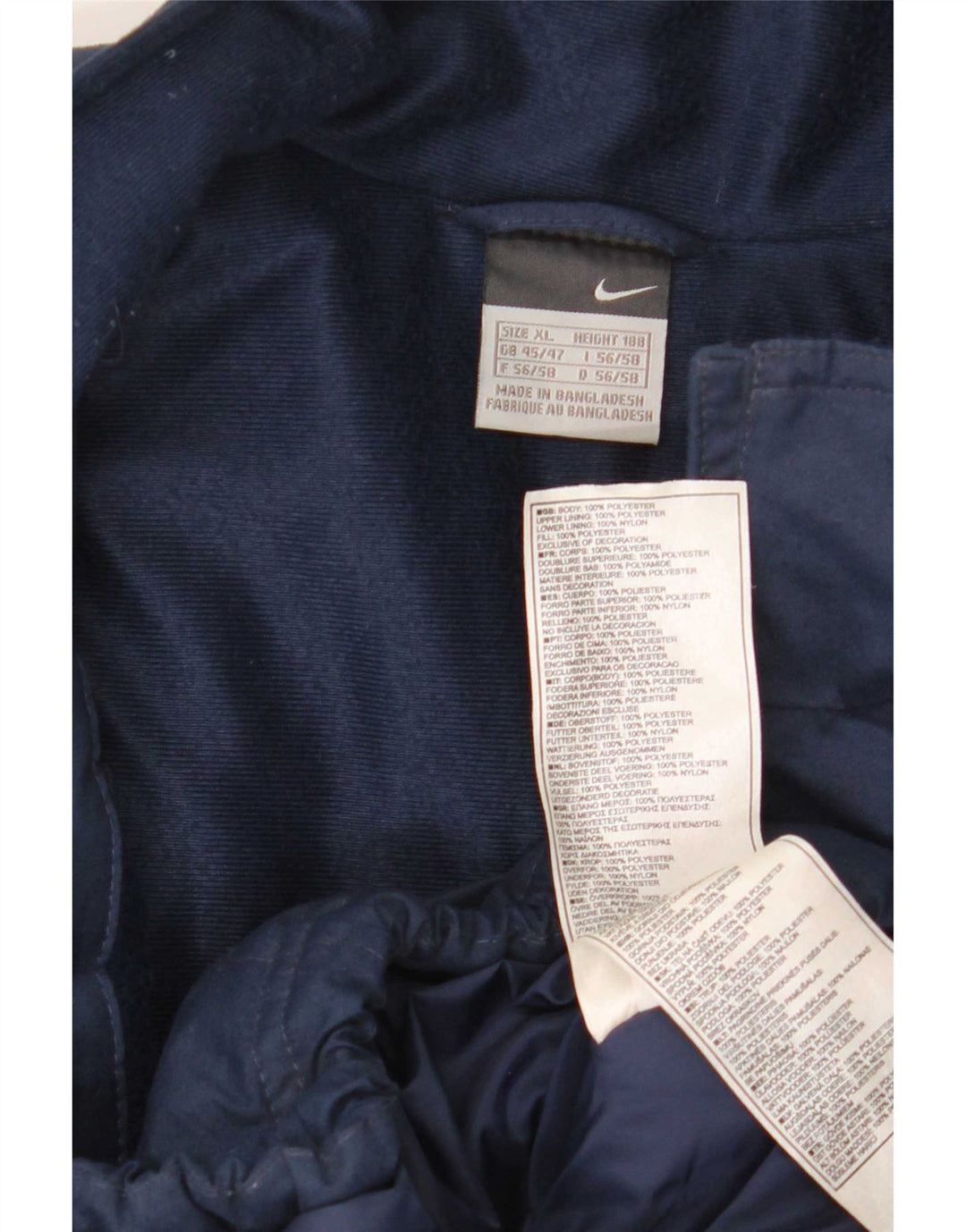 Męska kurtka wiatrówka Nike UK 45/47 XL Granatowy poliester