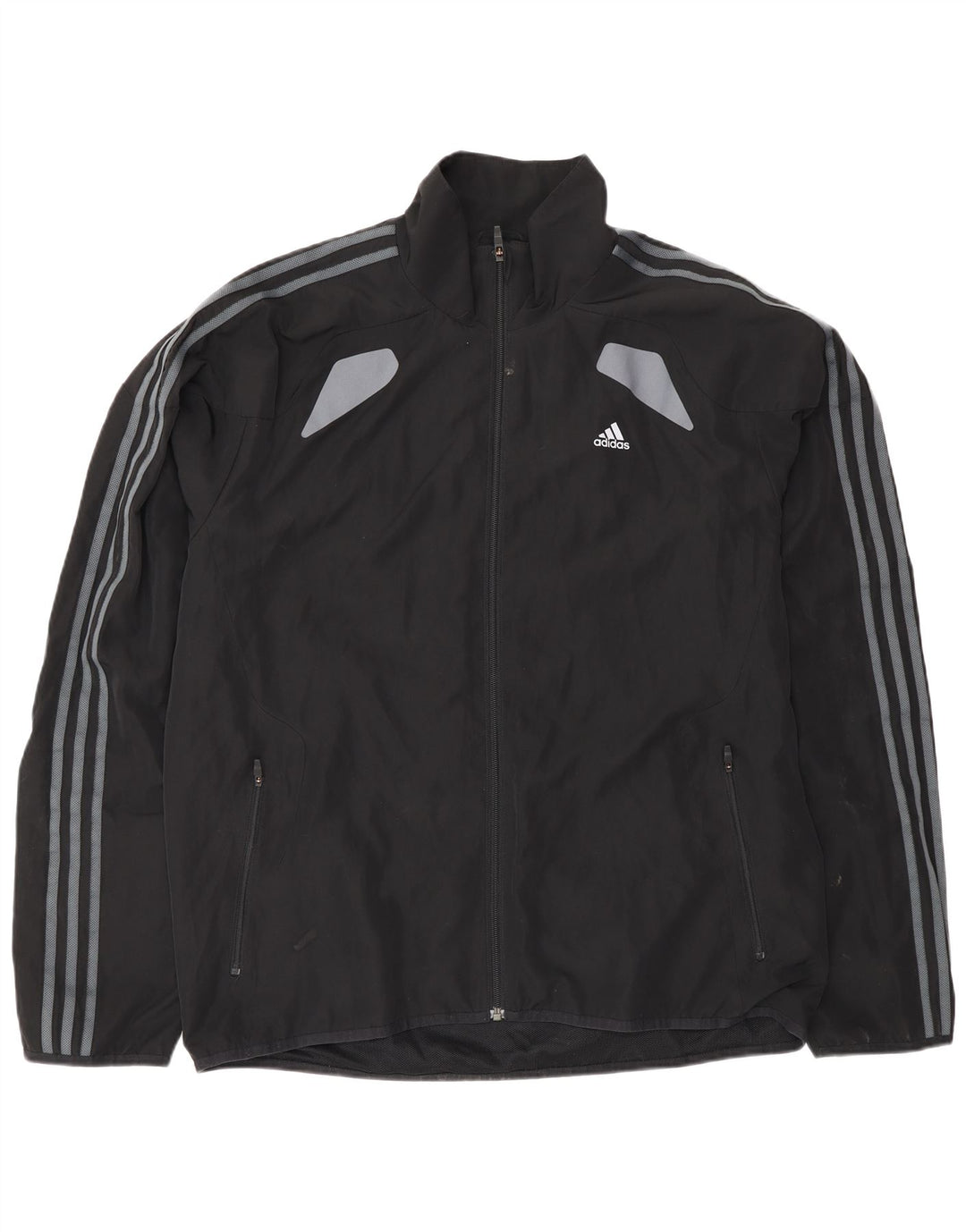 Adidas Męska kurtka dresowa Climacool, duża, czarna, z blokami kolorów