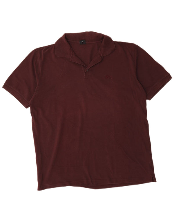 Hugo Boss Mens Polo Shirt 2XL Burgundy Cotton