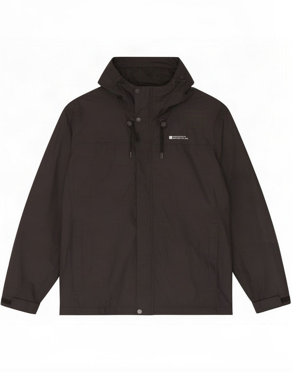 Mountain Warehouse Męska kurtka przeciwdeszczowa z kapturem UK 42 XL Czarny Poliester