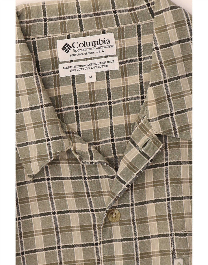 Męska koszula z krótkim rękawem Columbia, średnia khaki, bawełniana kratka