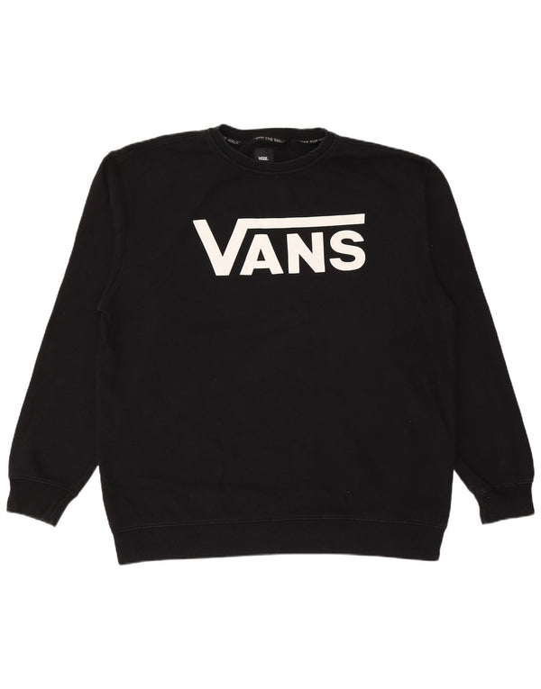 Męski sweter z grafiką VANS, 2XL, czarny, bawełniany