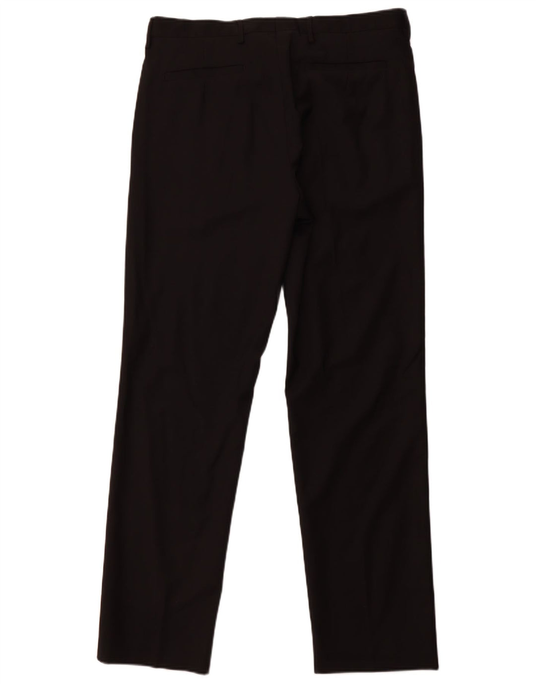 Męskie proste spodnie garniturowe ZARA EU 44 Large W34 L31 Czarna wełna