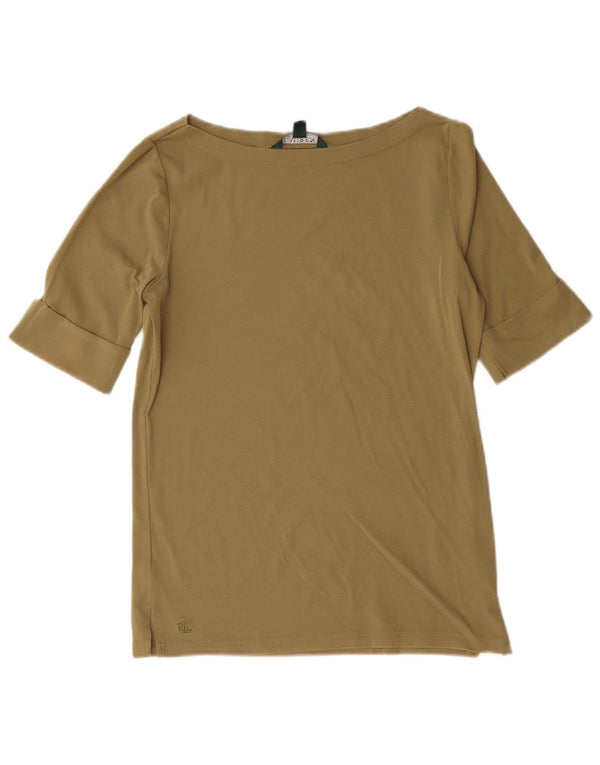 Bluzka damska Ralph Lauren Top UK 12, średnia bawełna khaki