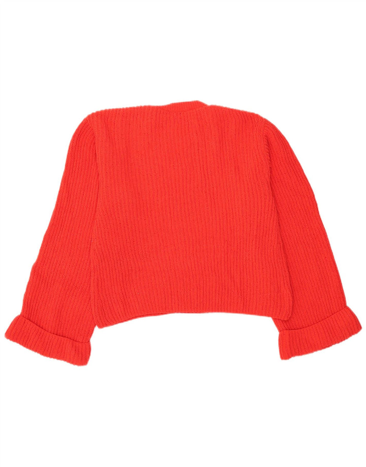 Damski sweter typu Crop Oversize z okrągłym dekoltem ZARA UK 10 Small Red