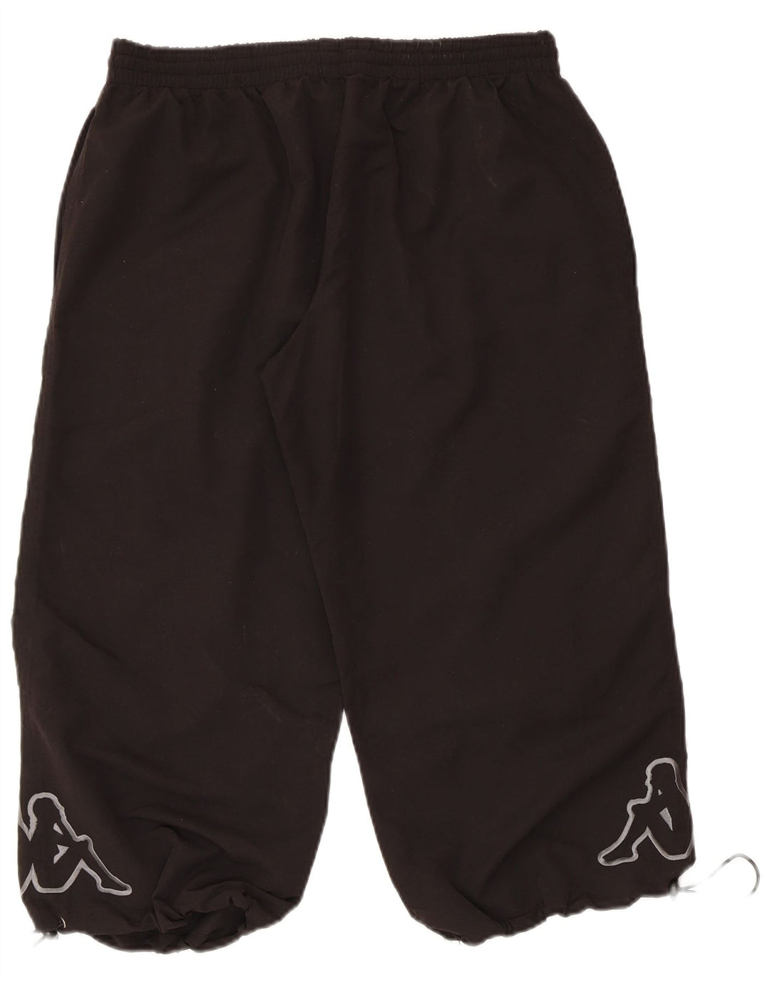 Męskie spodnie dresowe Capri z grafiką KAPPA, średni czarny poliester