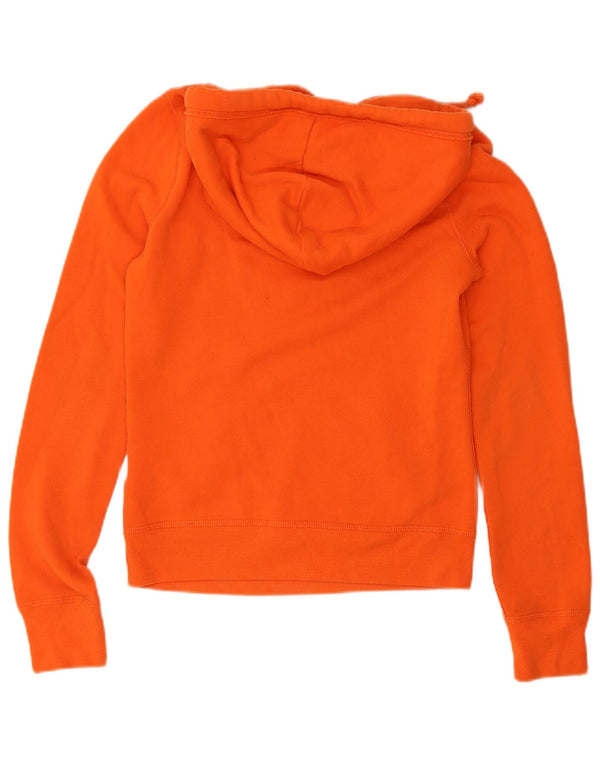 Damski sweter z kapturem Hollister Graphic UK 6 XS, pomarańczowy, bawełniany