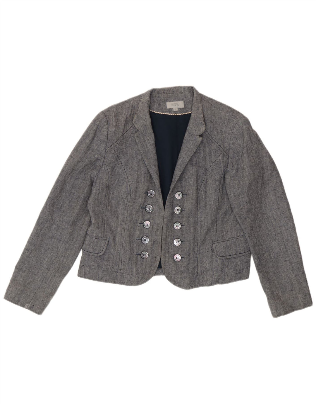 Marks & Spencer Bolero damskie UK 18 XL, niebieskie, bawełniane