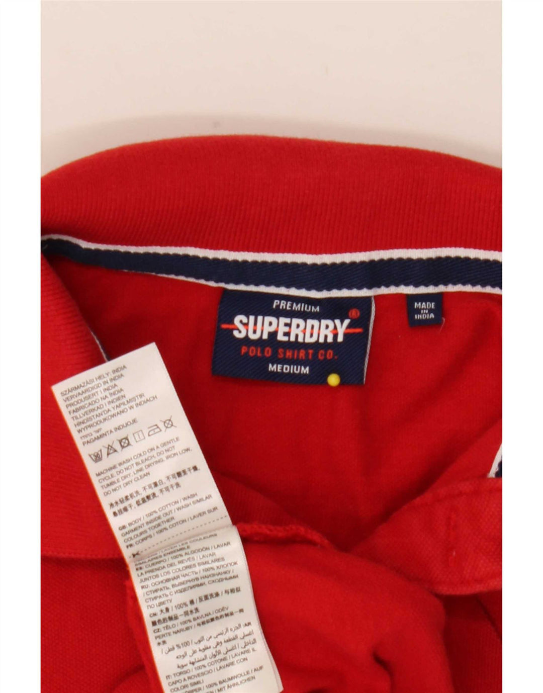 Męska koszulka polo Superdry, bawełniana, w kolorze średnio czerwonym
