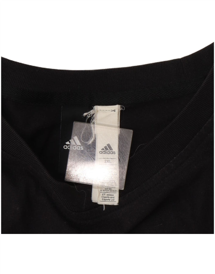 Adidas Męska koszulka Top 2XL Czarna bawełna
