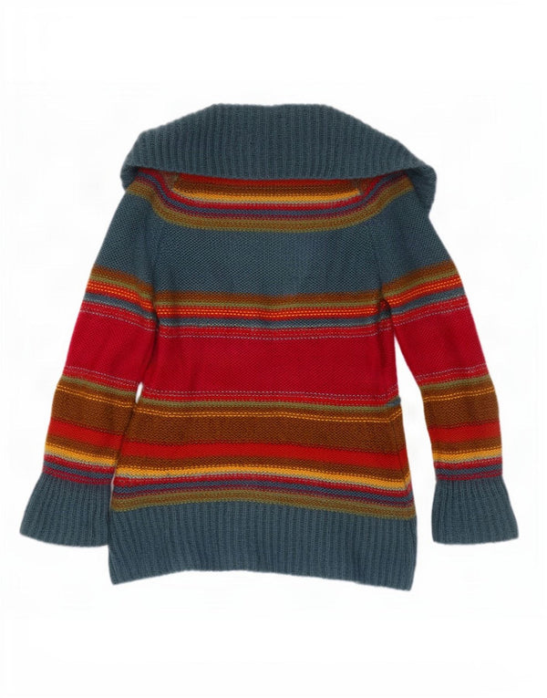 Damski sweter kardigan Monsoon UK 12 Średni wielobarwny akryl w paski