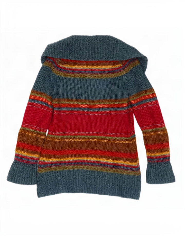 Damski sweter kardigan Monsoon UK 12 Średni wielobarwny akryl w paski