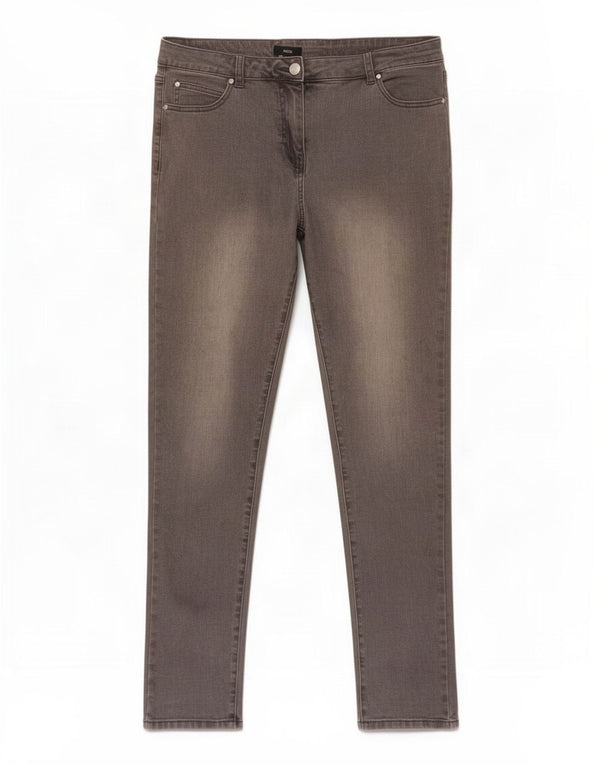 Damskie jeansy skinny M&Co UK 14 Large W30 L29 Szara bawełna