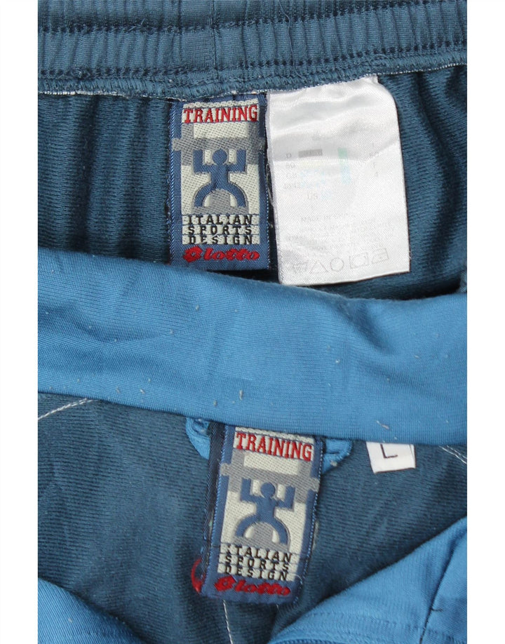 Kompletny dres męski Lotto, duży, niebieski, poliester z blokami kolorów