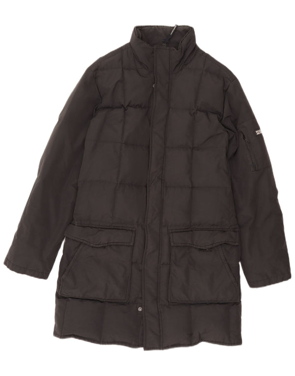 Męski ocieplany płaszcz Woolrich UK 38 Średni czarny nylon