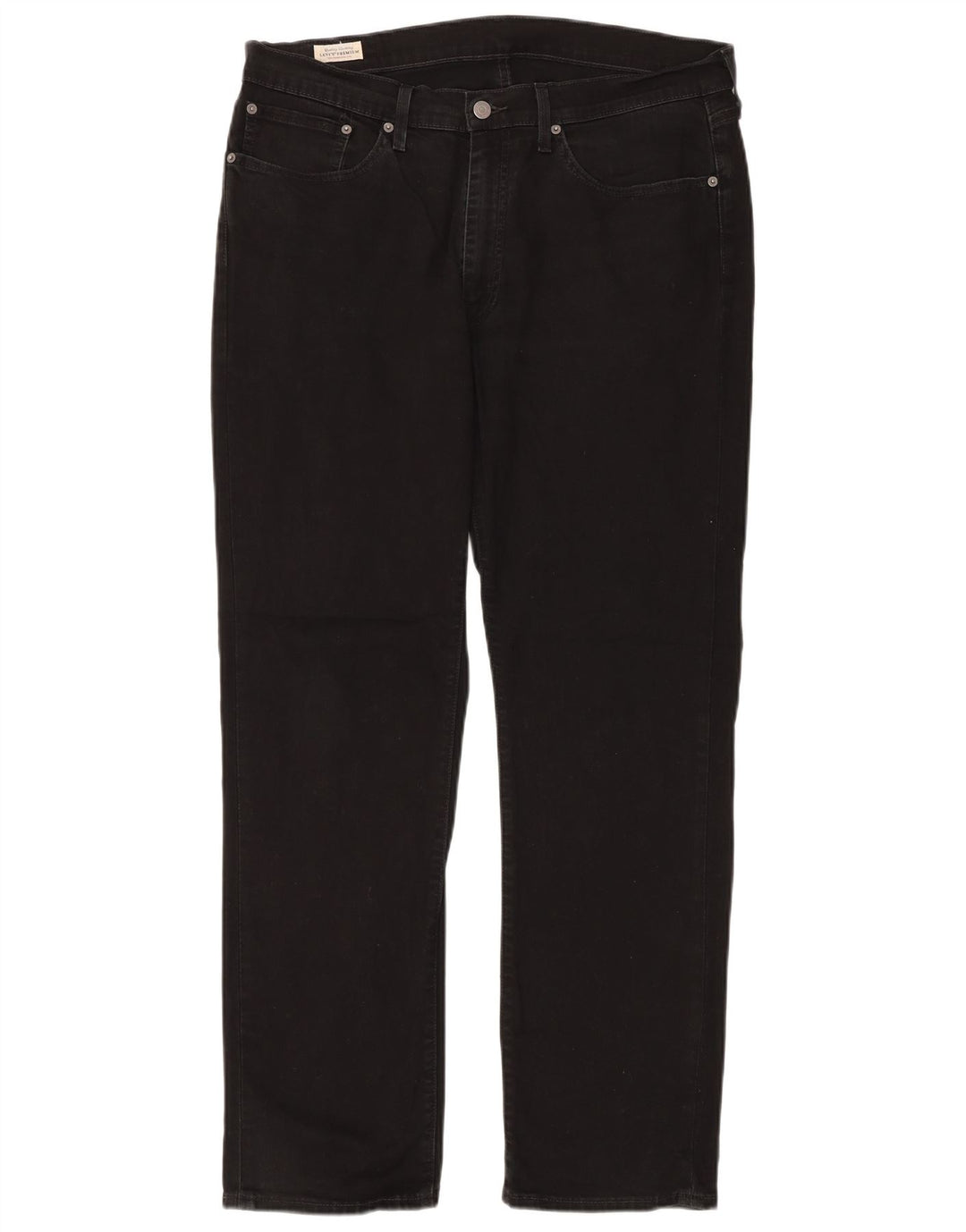 Męskie proste dżinsy LEVI'S W36 L32 Czarna bawełna