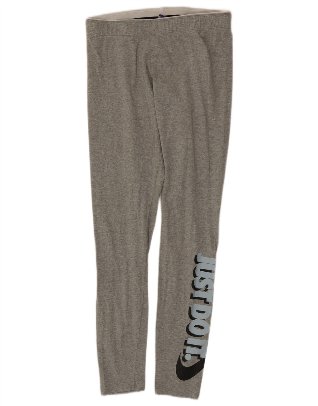 NIKE Womens Graphic Leggings Medium Grey Cotton Sports