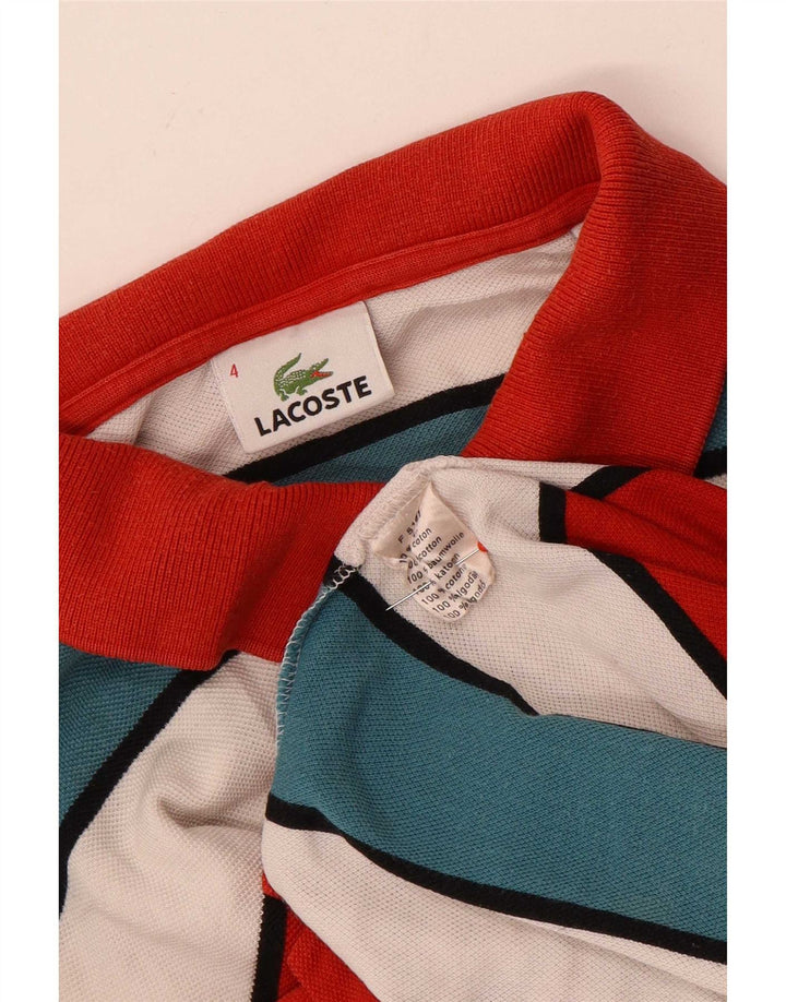 Męska koszulka polo Lacoste, rozmiar 4, średnia, wielokolorowa, bawełniana w paski