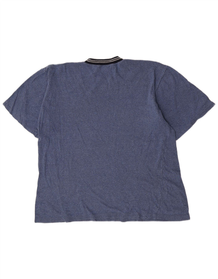 Męski T-shirt Asics, duży, niebieski, nakrapiany