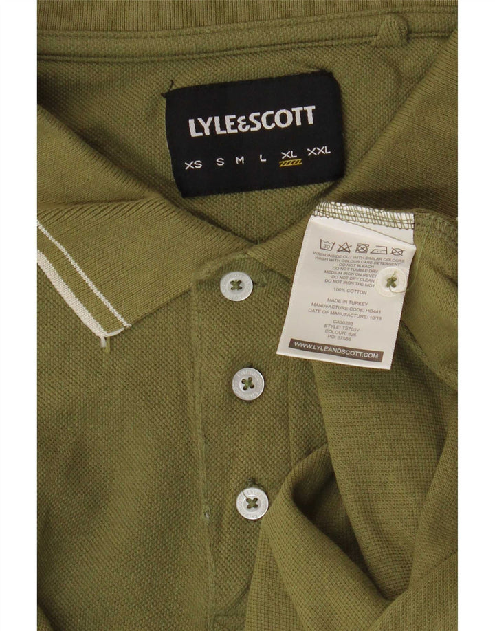 Męska koszulka polo Lyle & Scott XL, bawełniana khaki