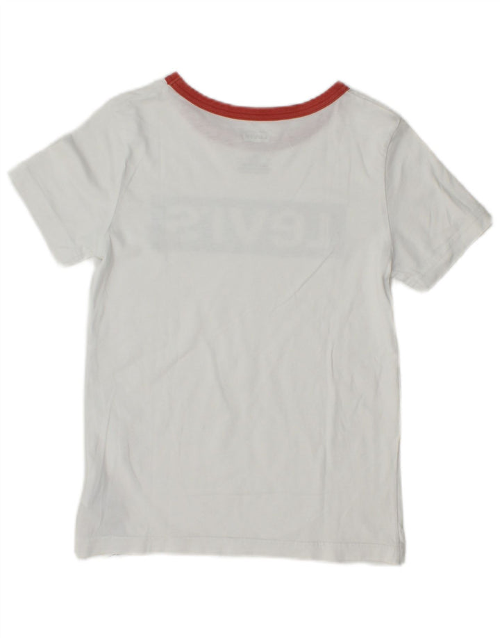 Chłopięcy T-shirt z grafiką LEVI'S, 9-10 lat, biała bawełna