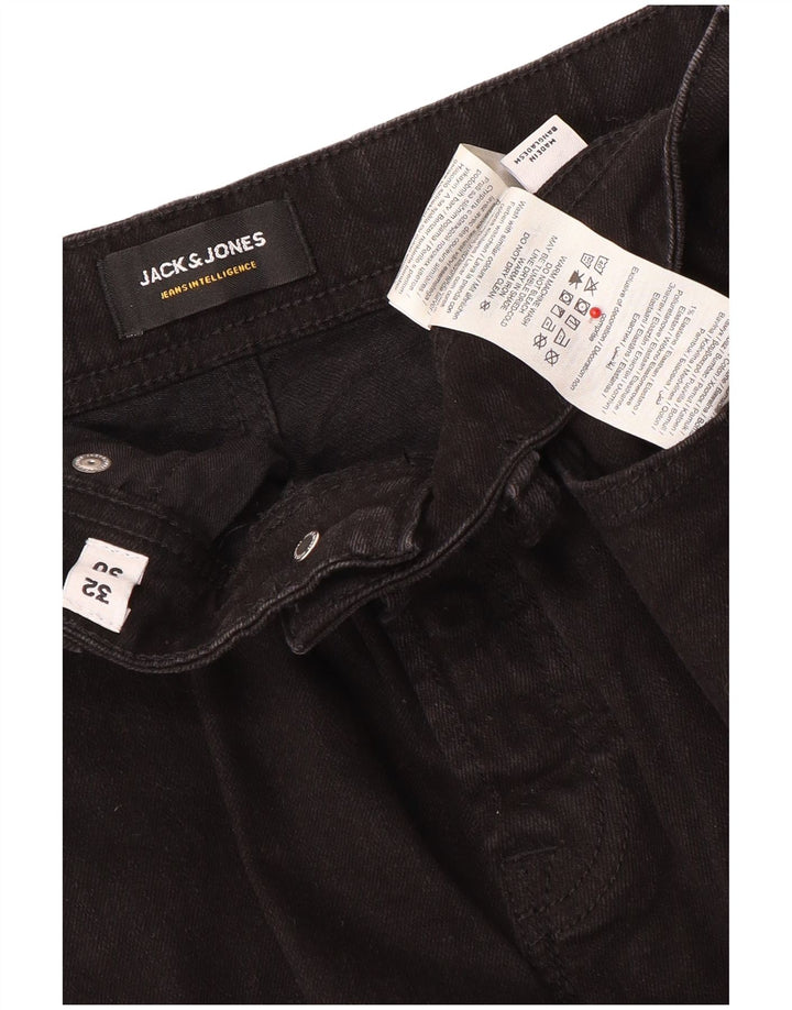 Męskie jeansy typu slim Jack & Jones W32 L30, czarne, bawełniane