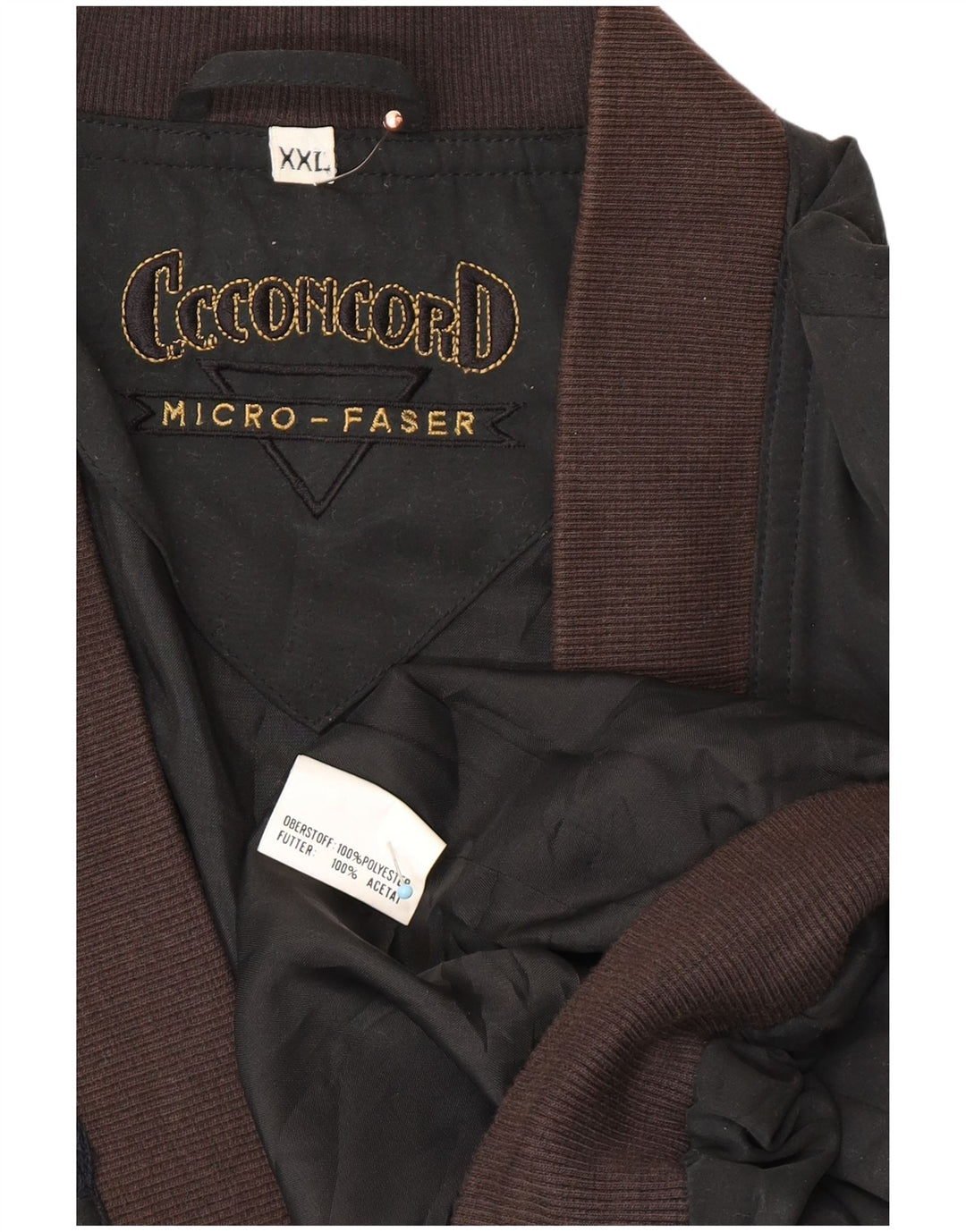 Męska kurtka bomber C.C.CONCORD UK 44 2XL Czarny poliester z blokami kolorów