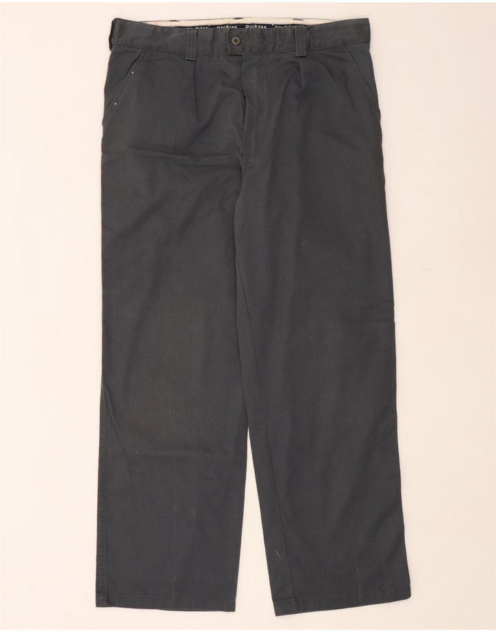 Męskie proste spodnie chino Dickies W38 L30 Szary poliester