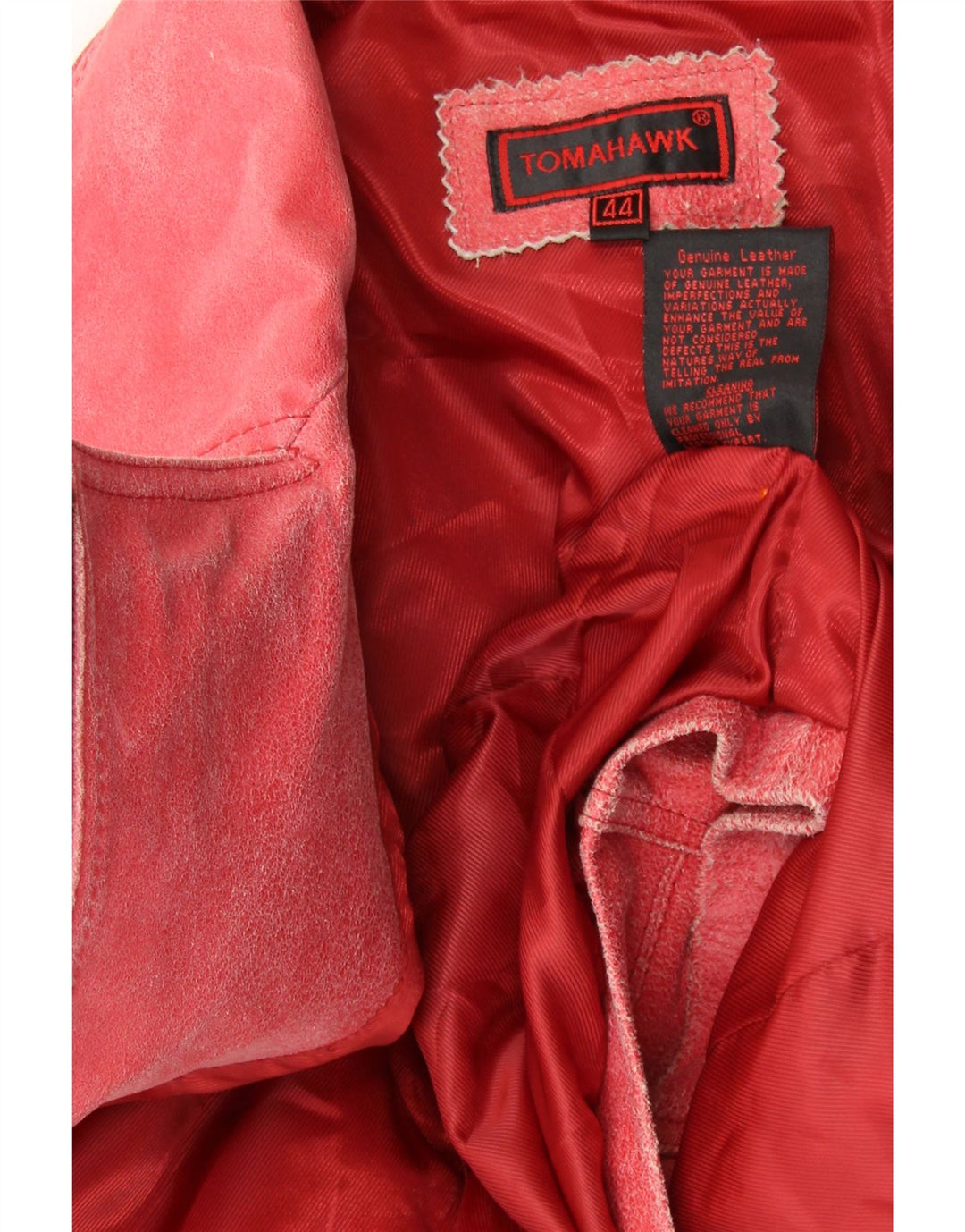 Damska kurtka motocyklowa TOMAHAWK ze skóry Crop IT 44, średnia czerwona skóra