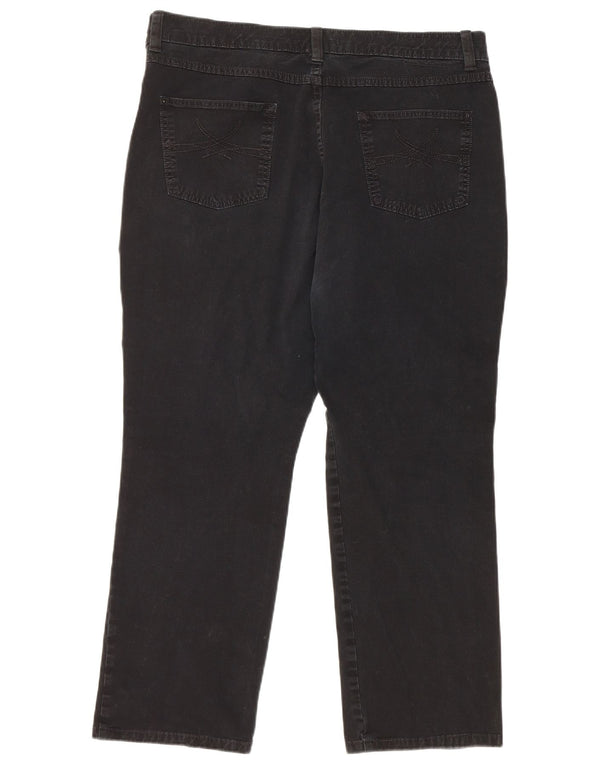 Marks & Spencer Damskie proste spodnie codzienne UK 18 XL W38 L26 Czarne