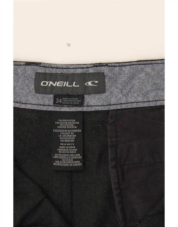 O'NEILL Mens Chino Shorts W34 Large Grey Polyester Vintage O'Neill and Second-Hand O'Neill from Messina Hembry 