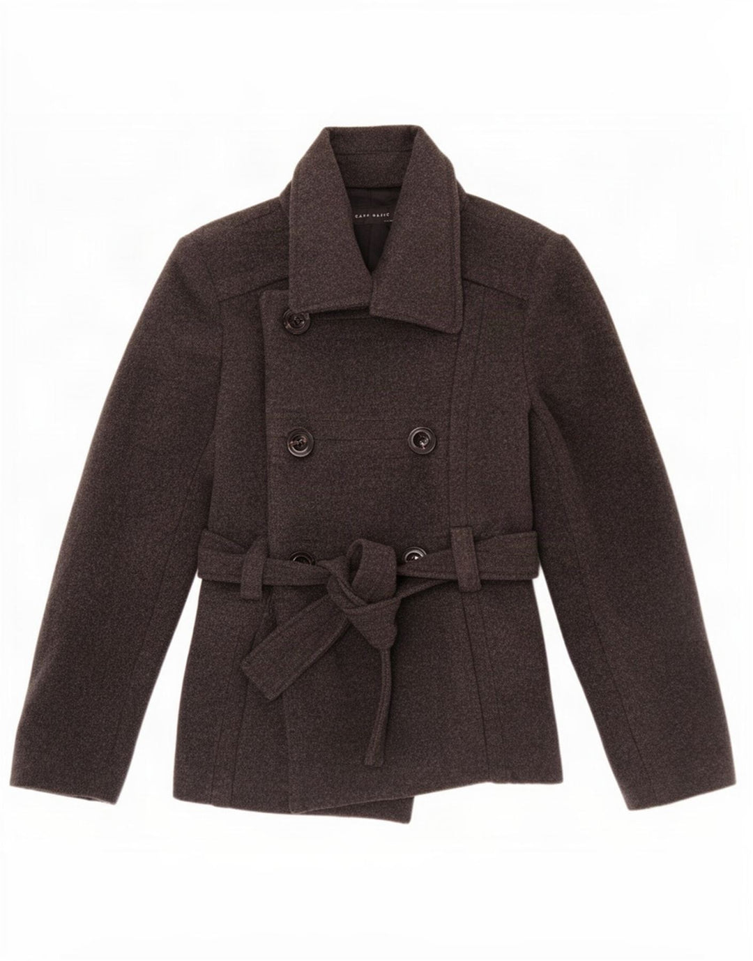 Płaszcz damski Zara Pea Coat UK 12 Średni szary wełniany