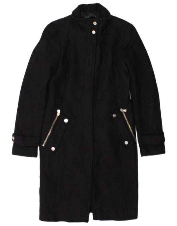 Płaszcz damski Zara UK 10 Small, czarny, wełniany